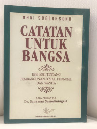 Catatan Untuk Bangsa: Esei-Esei tentang Pembangunan Sosial, Ekonomi, dan Wanita