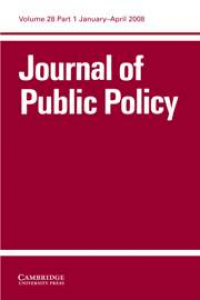 Journal of Public Policy Volume 28 Part 1