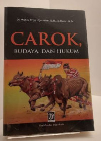 Carok, Budaya dan Hukum
